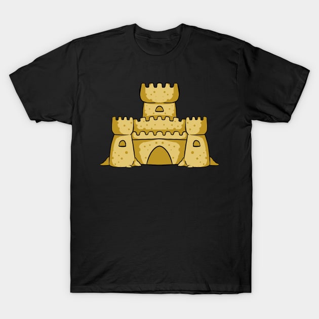 Sandcastle Beach Summer T-Shirt by fromherotozero